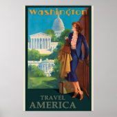  Washington DC-reisillustratie Poster (Voorkant)
