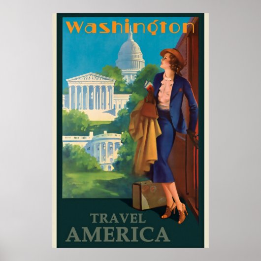  Washington DC-reisillustratie Poster (Voorkant)