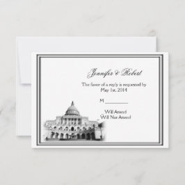 Washington DC-reiskaart voor bestemmingen RSVP Kaartje