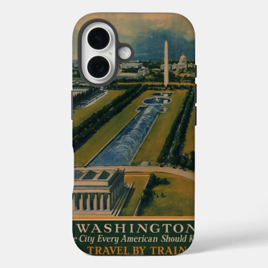 Washington DC-reisposter Case-Mate iPhone Case (Achterkant)