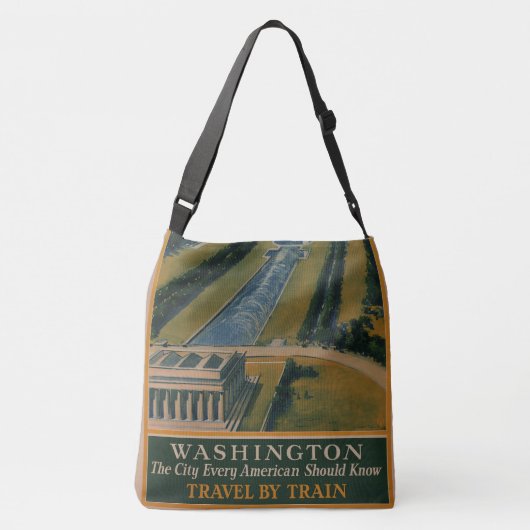 Washington DC-reisposter Crossbody Tas (Achterkant)
