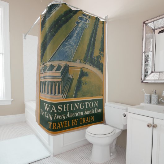  Washington DC-reisposter Douchegordijn (In situ)