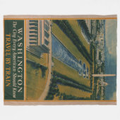  Washington DC-reisposter Fleece Deken (Voorkant (Horizontaal))