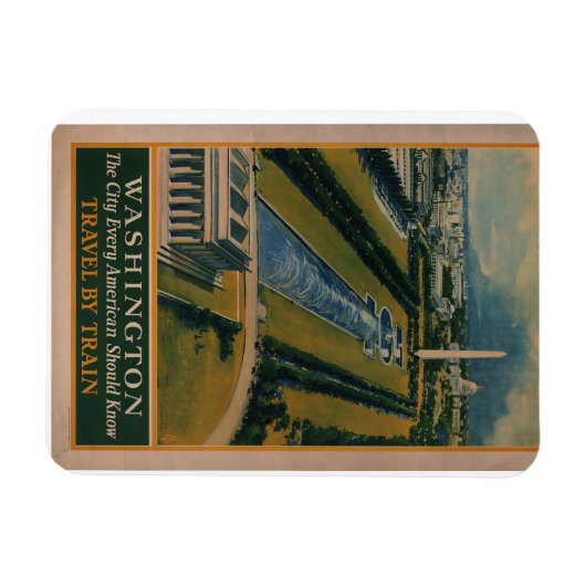  Washington DC-reisposter Magneet (Horizontaal)