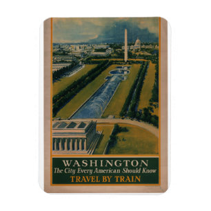 Washington DC-reisposter Magneet