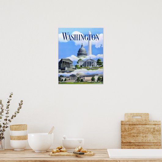Washington, DC reisposter Poster (Keuken)