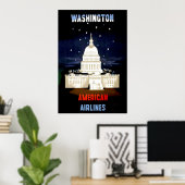 Washington DC-reisposter Poster (Thuiskantoor)