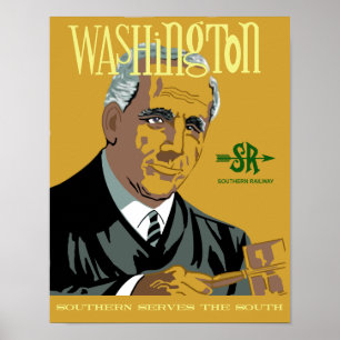 Washington, DC. Reisposter Retrostijl Poster