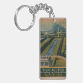  Washington DC-reisposter Sleutelhanger (Voorkant Links)