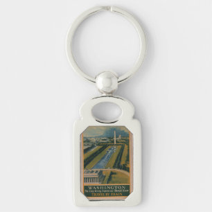  Washington DC-reisposter Sleutelhanger