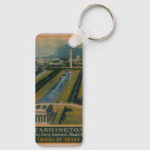 Washington DC-reisposter Sleutelhanger (Achterkant)