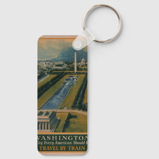  Washington DC-reisposter Sleutelhanger (Achterkant)