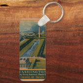 Washington DC-reisposter Sleutelhanger (Achterkant)