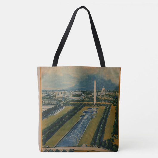 Washington DC-reisposter Tote Bag (Voorkant)