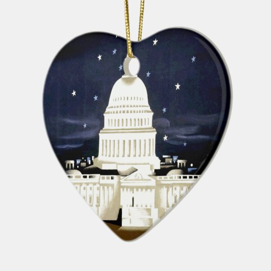  Washington DC-reizen Keramisch Ornament (Links)