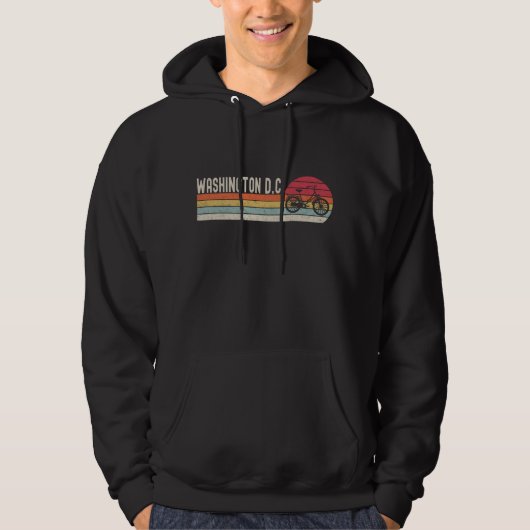 Washington DC Retro Cycling Hoodie Bicycle Hodie (Voorkant)