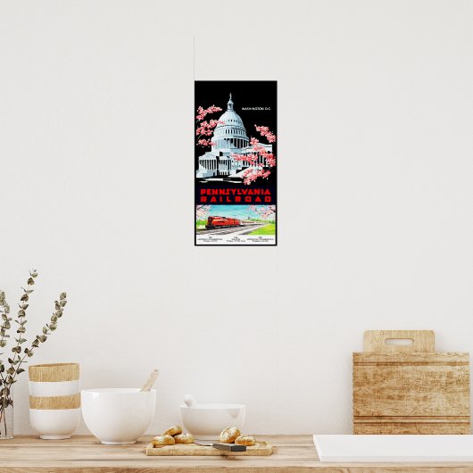 Washington DC Retro Travel Poster (Keuken)