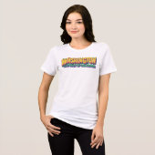 Washington DC Retro Typografie Tri-Blend Shirt (Voorkant volledig)