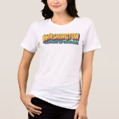 Washington DC Retro Typografie Tri-Blend Shirt (Voorkant)