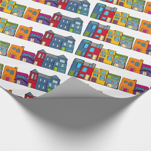Washington DC Row House Cadeaupapier (Hoek)