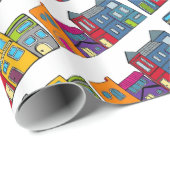Washington DC Row House Cadeaupapier (Rol Hoek)