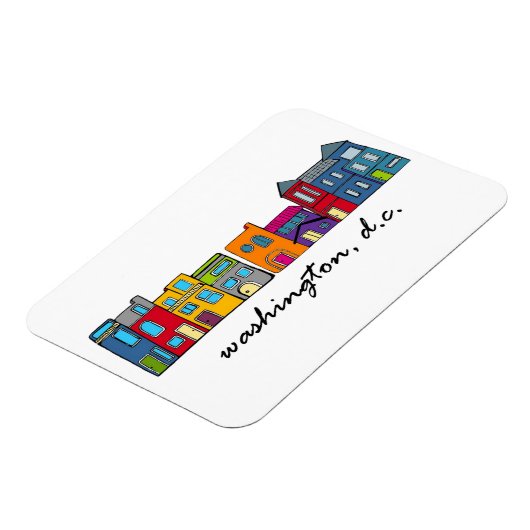 Washington DC Row House Magneet (Linkerzijde)