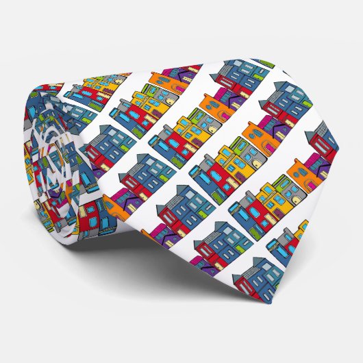 Washington DC Row House Stropdas (Opgerold)