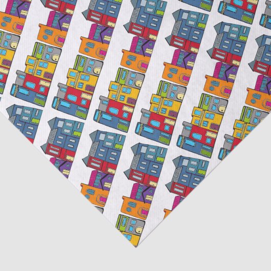 Washington DC Row House Tissuepapier (Detail)