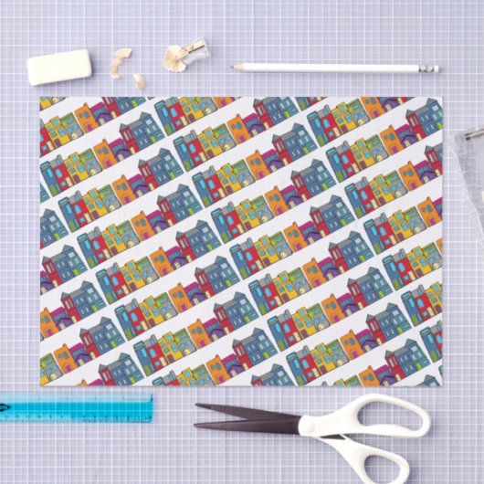 Washington DC Row House Tissuepapier (Craft)