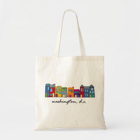 Washington DC Row House Tote Bag (Voorkant)