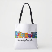 Washington DC Row House Tote Bag (Voorkant)