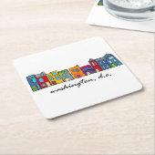 Washington DC Row Houses Kartonnen Onderzetters (Schuin)