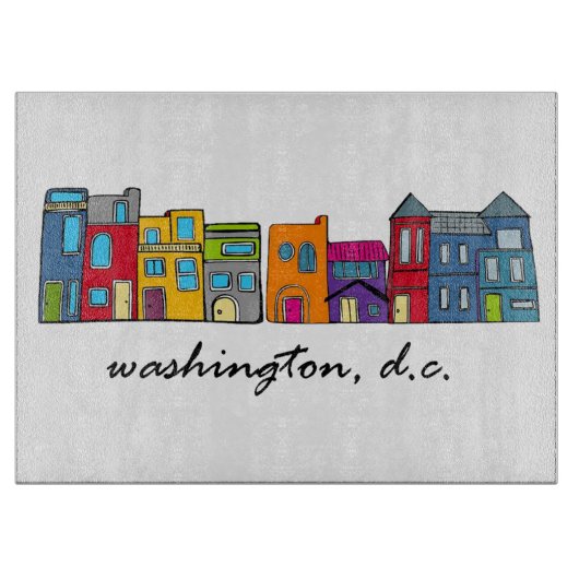 Washington DC Row Houses Snijplank (Voorkant)