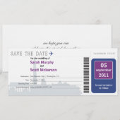 Washington DC Save the Date Boarding Pass (Voorkant / Achterkant)