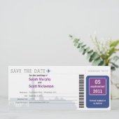 Washington DC Save the Date Boarding Pass (Staand voorkant)