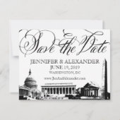 Washington DC Save the Date - monumenten (Voorkant)