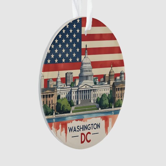 Washington DC Silhouet Ornament (voorkant)