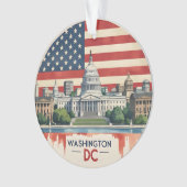 Washington DC Silhouet Ornament (voorkant)