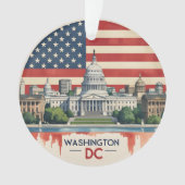 Washington DC Silhouet Ornament (voorkant)