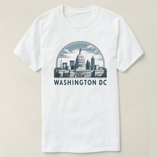 Washington DC Silhouet T-shirt (Design voorkant)