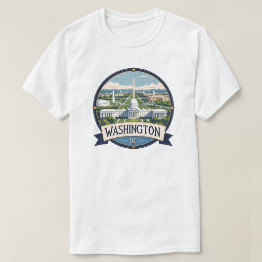 Washington DC Silhouet T-shirt (Design voorkant)