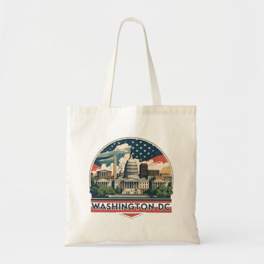 Washington DC Silhouet Tote Bag (Voorkant)