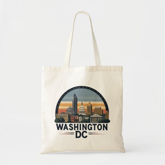 Washington DC Silhouet Tote Bag (Voorkant)
