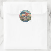 Washington DC Silhouet Vierkante Sticker (Tas)