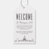 Washington DC. Silhouet | Welkomstbericht Cadeauta Cadeaulabel (Voorkant)