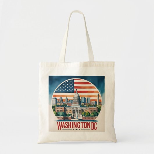 Washington DC Silhouette Tote Bag (Voorkant)