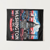 Washington DC Skyline bezienswaardigheden kunst Wandkleed (Voorkant (horizontaal))
