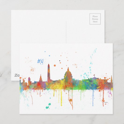 WASHINGTON DC SKYLINE BRIEFKAART (Voorkant / Achterkant)