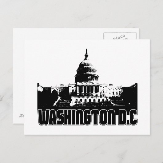 Washington DC Skyline Briefkaart (Voorkant / Achterkant)