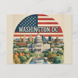 Washington DC Skyline Briefkaart